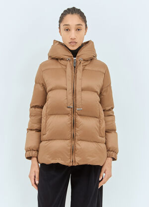 Max Mara Water-Repellent Down Jacket Brown max0258026