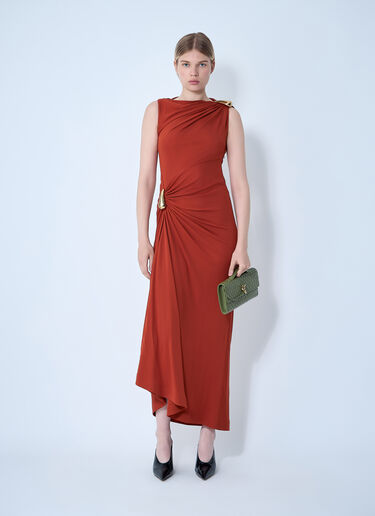 LN-CC® - Bottega Veneta: Viscose Jersey Dress - Orange Bottega Veneta Viscose Jersey Dress Orange bov0261006