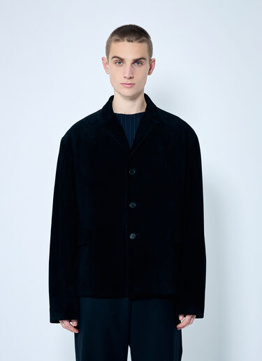 LN-CC® - Prada: Suede Jacket - Black Prada Suede Jacket Black pra0159034