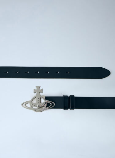 LN-CC® - Vivienne Westwood: Line Orb Buckle Belt - Black Vivienne Westwood Line Orb Buckle Belt Black vvw0163020