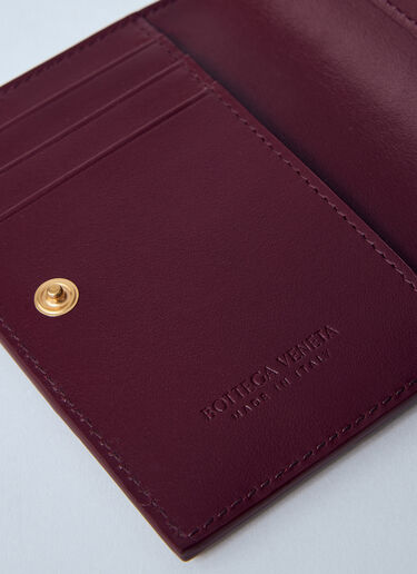LN-CC® - Bottega Veneta: Intrecciato Small Bi-Fold Wallet - Burgundy Bottega Veneta Intrecciato Small Bi-Fold Wallet Burgundy bov0259049
