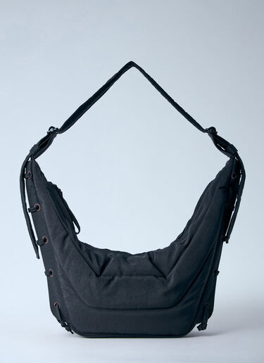 LN-CC® - Lemaire: Medium Soft Game Shoulder Bag - Black Lemaire Medium Soft Game Shoulder Bag Black lem0164023