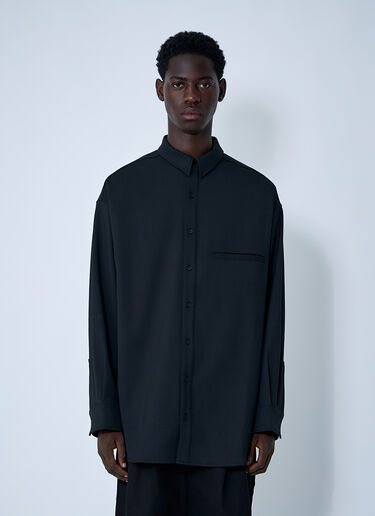 Entire Studios Giant Wool-Blend Shirt Black ent0159020