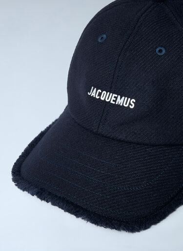 LN-CC® - Jacquemus: Logo Motif Baseball Cap - Blue Jacquemus Logo Motif Baseball Cap Blue jac0162033