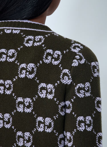 LN-CC® - Gucci: GG Jacquard Wool Bouclé Cardigan - Black Gucci GG Jacquard Wool Bouclé Cardigan Black guc0261108