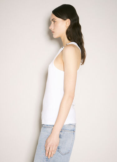 LN-CC® - Jean Paul Gaultier: Overall Buckles Tank Top - White Jean Paul Gaultier Overall Buckles Tank Top White jpg0359002