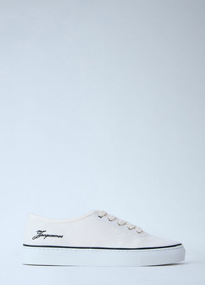LN-CC® - Jacquemus: Féfé Canvas Sneakers - White Jacquemus Féfé Canvas Sneakers White jac0264038