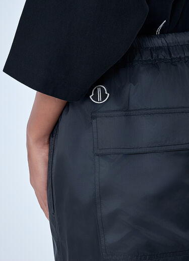Moncler + Rick Owens 抽绳中长苏格兰短裙裤 黑色 mcs0363014