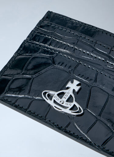 Vivienne Westwood Embossed Leather Card Holder Black vvw0263054