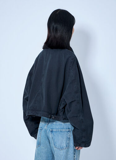 LN-CC® - Maison Margiela: Oversized Denim Jacket - Black Maison Margiela Oversized Denim Jacket Black mla0264050