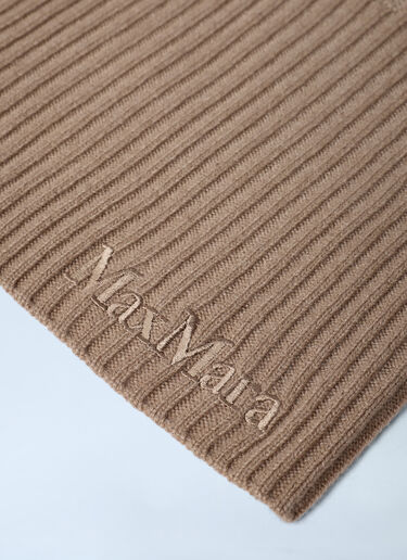 Max Mara Logo Motif Balaclave Camel max0262036