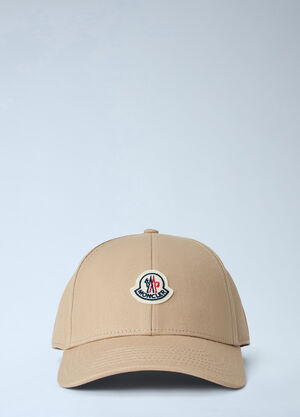 Moncler Logo Embroidered Cap Beige mon0165055