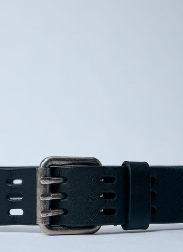 LN-CC® - Saint Laurent: Leather Motorcycle Belt - Brown Saint Laurent Leather Motorcycle Belt Brown sla0159033