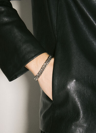 LN-CC® - Saint Laurent: Curb-Chain Bracelet - Silver Saint Laurent Curb-Chain Bracelet Silver sla0158040