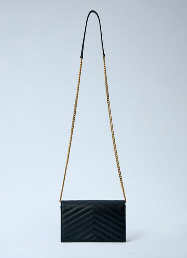 LN-CC® - Saint Laurent: Cassandre Chain Wallet - Black Saint Laurent Cassandre Chain Wallet Black sla0263079