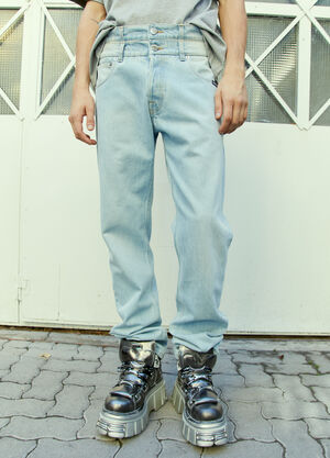 LN-CC® - VTMNTS: Double Waist Denim Jeans - Blue VTMNTS Double Waist Denim Jeans Blue vtm0354003