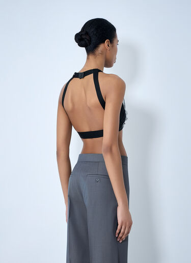 LN-CC® - Max Mara: Suede Halter Crop Top - Black Max Mara Suede Halter Crop Top Black max0264309