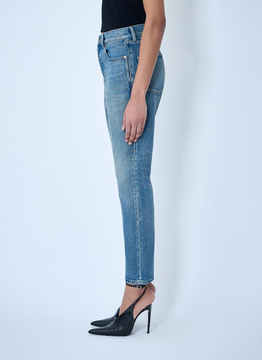 LN-CC® - Saint Laurent: 90s High-Rise Cropped Slim Jeans - Blue Saint Laurent 90s High-Rise Cropped Slim Jeans Blue sla0263016