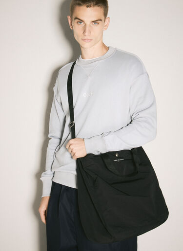 LN-CC® - Comme des Garçons Homme: Logo Print Tote Bag - Black Comme des Garçons Homme Logo Print Tote Bag Black cdh0158008