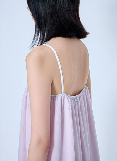 LN-CC® - Miu Miu: Wisteria Chiffon Dress - Lilac Miu Miu Wisteria Chiffon Dress Lilac miu0265002