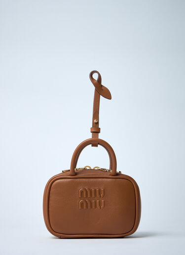 Miu Miu 마이크로 보 가죽 백  브라운 miu0262057