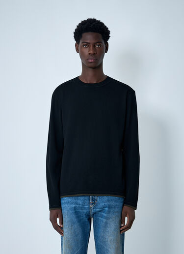 MHL by Margaret Howell 斜裁保暖针织衫  黑色 mhl0162002
