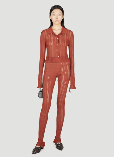 LN-CC® - Marco Rambaldi: Ribbed Knit Shirt - Brown Marco Rambaldi Ribbed Knit Shirt Brown mra0252019