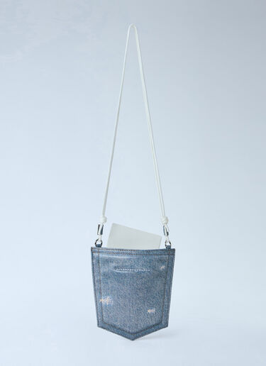 LN-CC® - MM6 Maison Margiela: Denim Pocket Bag - Blue MM6 Maison Margiela Denim Pocket Bag Blue mmm0264059