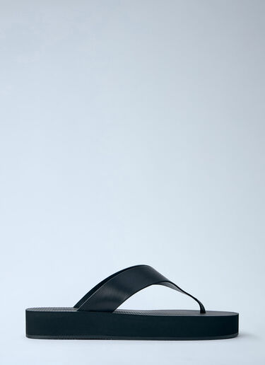 LN-CC® - The Row: Dune Platform Thong Sandals - Black The Row Dune Platform Thong Sandals Black row0264071