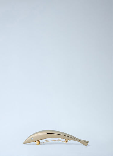 LN-CC® - Bottega Veneta: Sardine Hair Clip - Gold Bottega Veneta Sardine Hair Clip Gold bov0263038