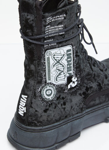 LN-CC® - Virón: 1992 Crushed Velvet Boots - Black Virón 1992 Crushed Velvet Boots Black vir0354003