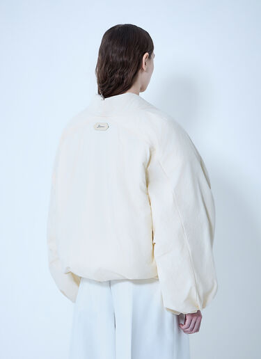 LN-CC® - Jacquemus: The Châle Bomber Jacket - White Jacquemus The Châle Bomber Jacket White jac0264006