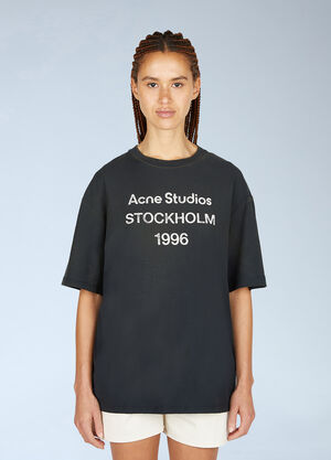 LN-CC® - Acne Studios: Logo Print T-Shirt - Black Acne Studios Logo Print T-Shirt Black acn0352007