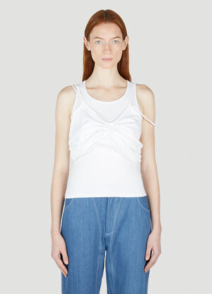 LN-CC® - Mainline:RUS/Fr.CA/DE: Draped Tank Top - White Mainline:RUS/Fr.CA/DE Draped Tank Top White mai0352003