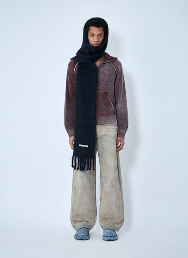 Acne Studios 울 프린지 스카프 블랙 acn0163007