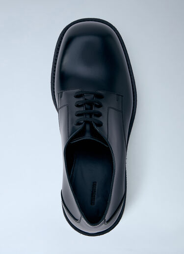 LN-CC® - Balenciaga: Venom Derby Shoes - Black Balenciaga Venom Derby Shoes Black bal0163015