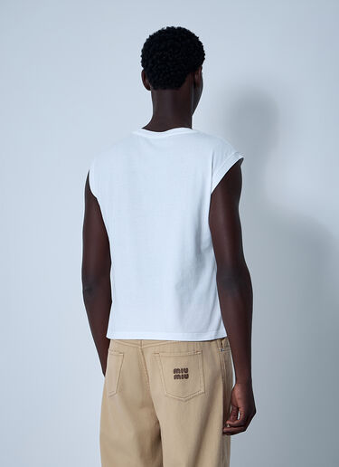 LN-CC® - Miu Miu: Set Of Three Logo Motif T-Shirts - White Miu Miu Set Of Three Logo Motif T-Shirts White miu0361001