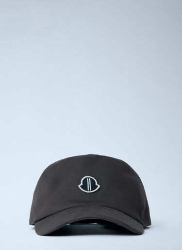 LN-CC® - Moncler + Rick Owens: Embroidered Logo Baseball Cap - Dark Grey Moncler + Rick Owens Embroidered Logo Baseball Cap Dark Grey mcs0363031
