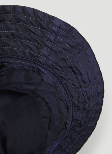 LN-CC® - Dries Van Noten: Topstitching Bucket Hat - Blue Dries Van Noten Topstitching Bucket Hat Blue dvn0156038