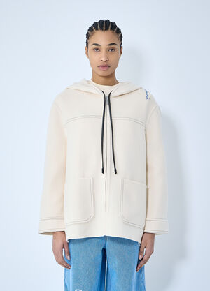 LN-CC® - Marni: Wool-And-Cashmere Hooded Jacket - Beige Marni Wool-And-Cashmere Hooded Jacket Beige mni0259006