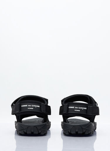 LN-CC® - Comme des Garçons Homme: Touch-Fastening Strap Sandals - Black Comme des Garçons Homme Touch-Fastening Strap Sandals Black cdh0156018