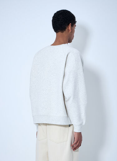 LN-CC® - Metalwood: Raglan Sleeve Sweatshirt - Grey Metalwood Raglan Sleeve Sweatshirt Grey met0164002