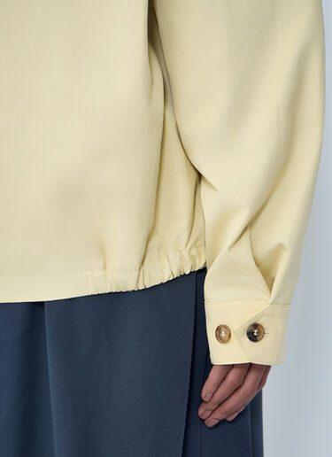 LN-CC® - Miu Miu: High-Neck Zip Jacket - Cream Miu Miu High-Neck Zip Jacket Cream miu0264005