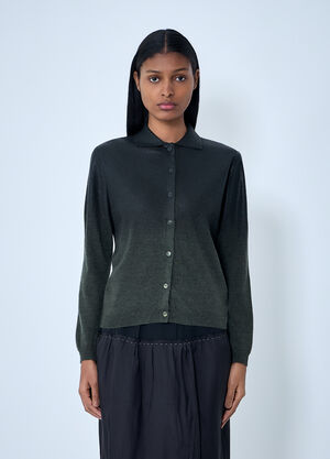 Maison Margiela Button-Up Knit Cardigan Green mla0264004