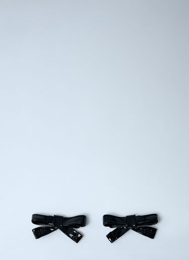 LN-CC® - Balenciaga: Bow Earrings - Black Balenciaga Bow Earrings Black bal0261050