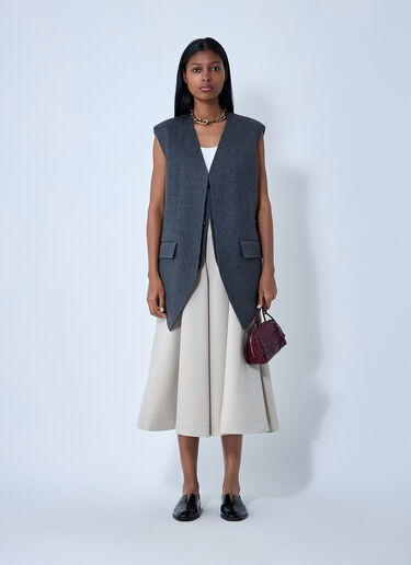 LN-CC® - Bottega Veneta: Double Face Wool Vest - Charcoal Bottega Veneta Double Face Wool Vest Charcoal bov0261009