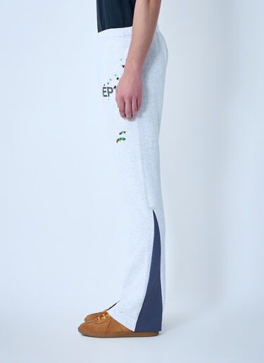 LN-CC® - Gallery Dept.: Logo Painted Flare Sweatpants - Grey Gallery Dept. Logo Painted Flare Sweatpants Grey gdp0163012