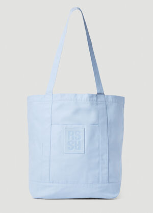 LN-CC® - Raf Simons: Logo Patch Tote Bag - Light Blue Raf Simons Logo Patch Tote Bag Light Blue raf0251012