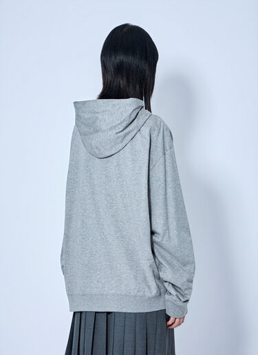 LN-CC® - Miu Miu: Zip Hoodie with Patch Detail - Grey Miu Miu Zip Hoodie with Patch Detail Grey miu0265007