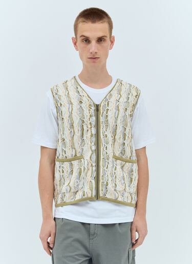 LN-CC® - thisisneverthat®: 3D Cable Vest - Green thisisneverthat® 3D Cable Vest Green tsn0156011
